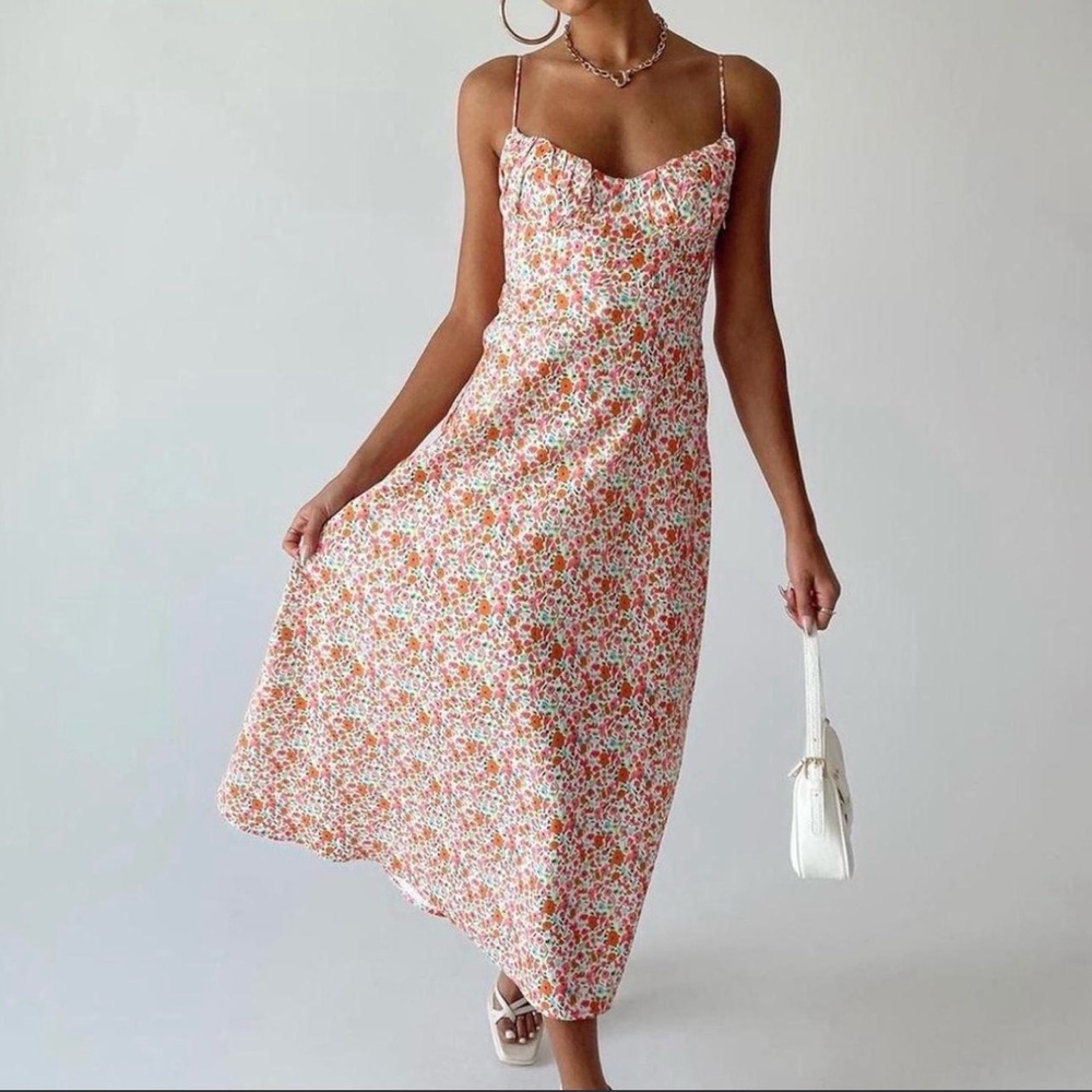Princess Polly Multicolor Floral Midi Dress
